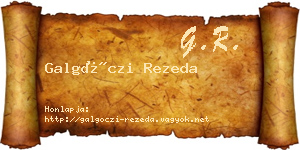 Galgóczi Rezeda névjegykártya